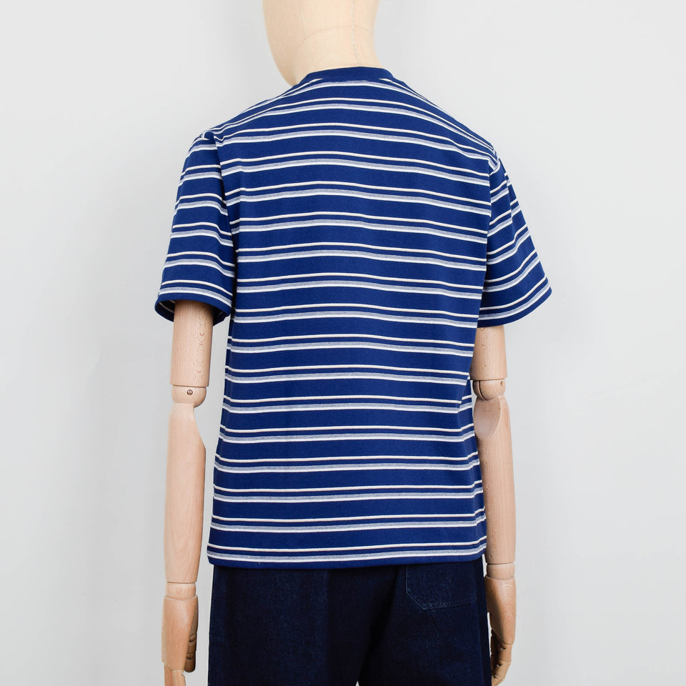 Danton Pocket T-Shirt - Navy Beige Multi