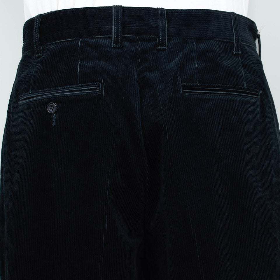 Beams Plus 2 Pleats Corduroy - Charcoal