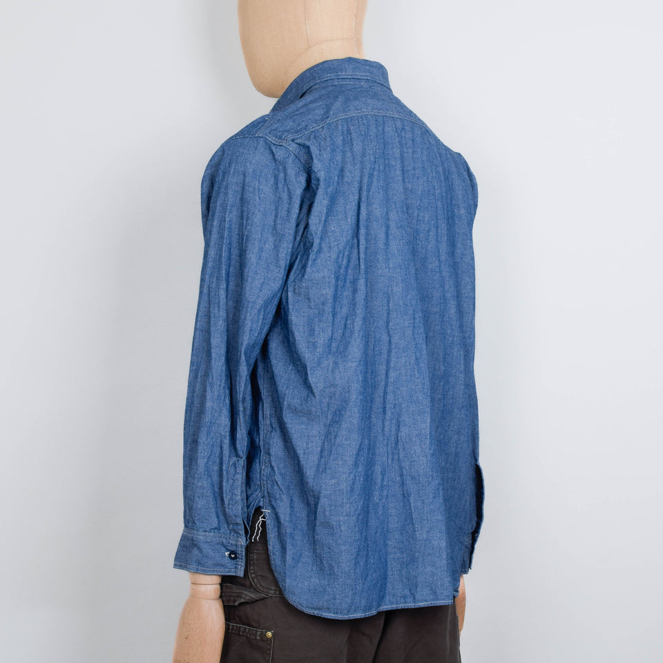 Orslow Relax Fit Chambray Work Shirt - Chambray