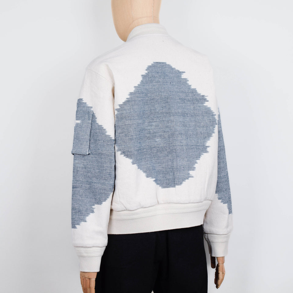 Kardo Max IKAT 65 Jacket - Off White / Air Blue