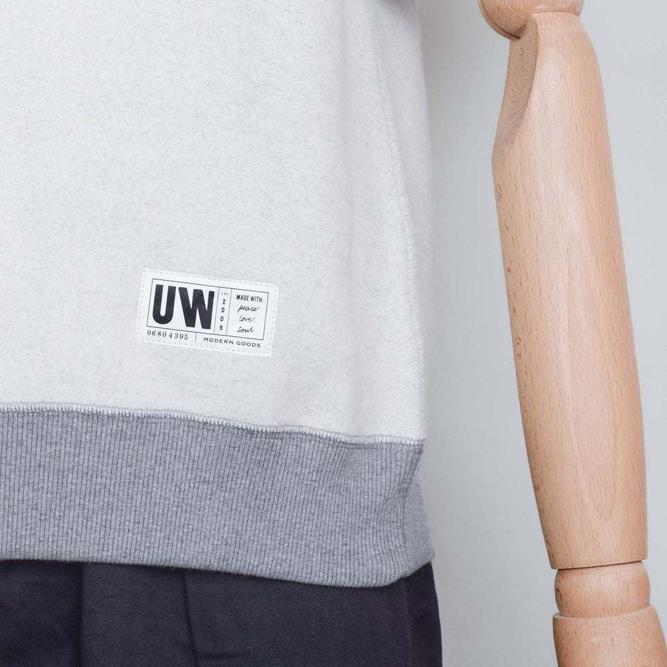 Universal Works Short Sleeve Crew - Grey Marl