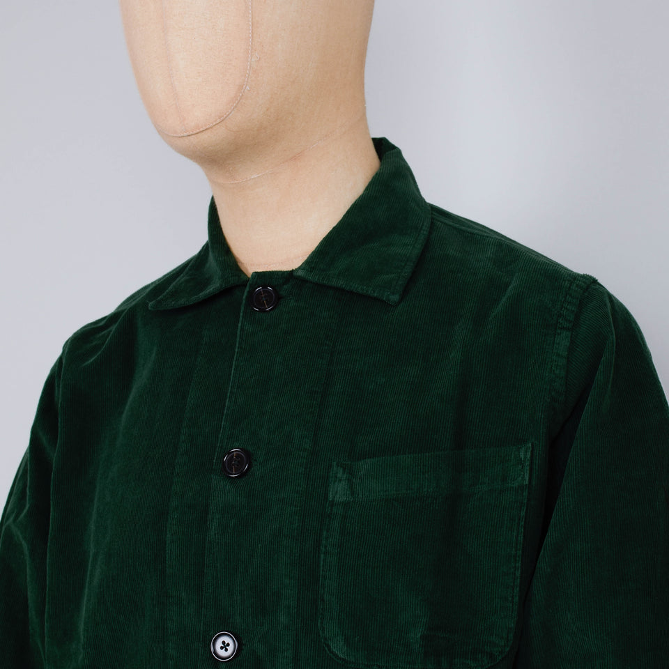 Universal Works Bakers Overshirt Fine Cord - Green