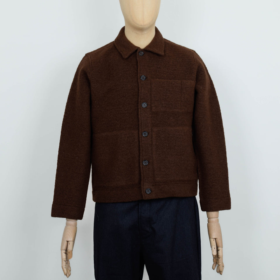 Universal Works Uniform Jacket Wool Fleece - Cacao