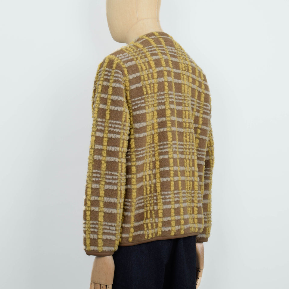 Universal Works Cardigan Duomo Fleece - Brown