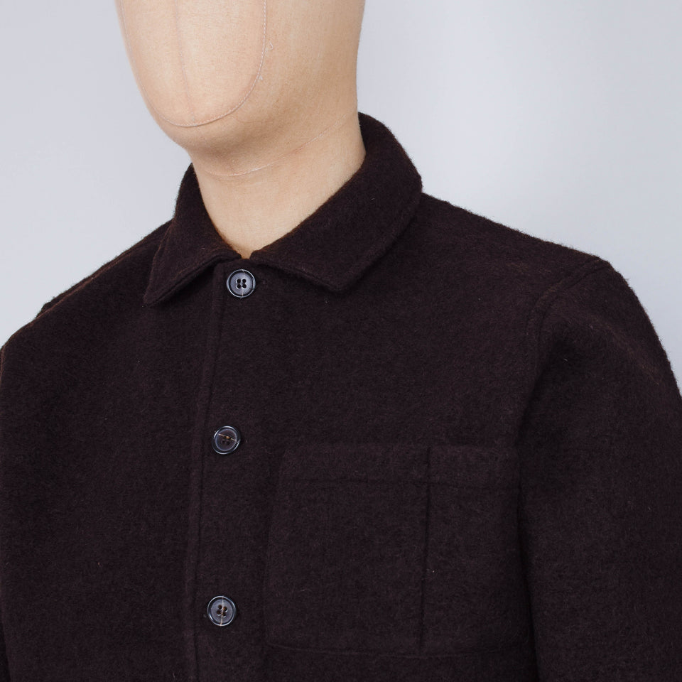 Universal Works Uniform Jacket Wool Fleece - Brown