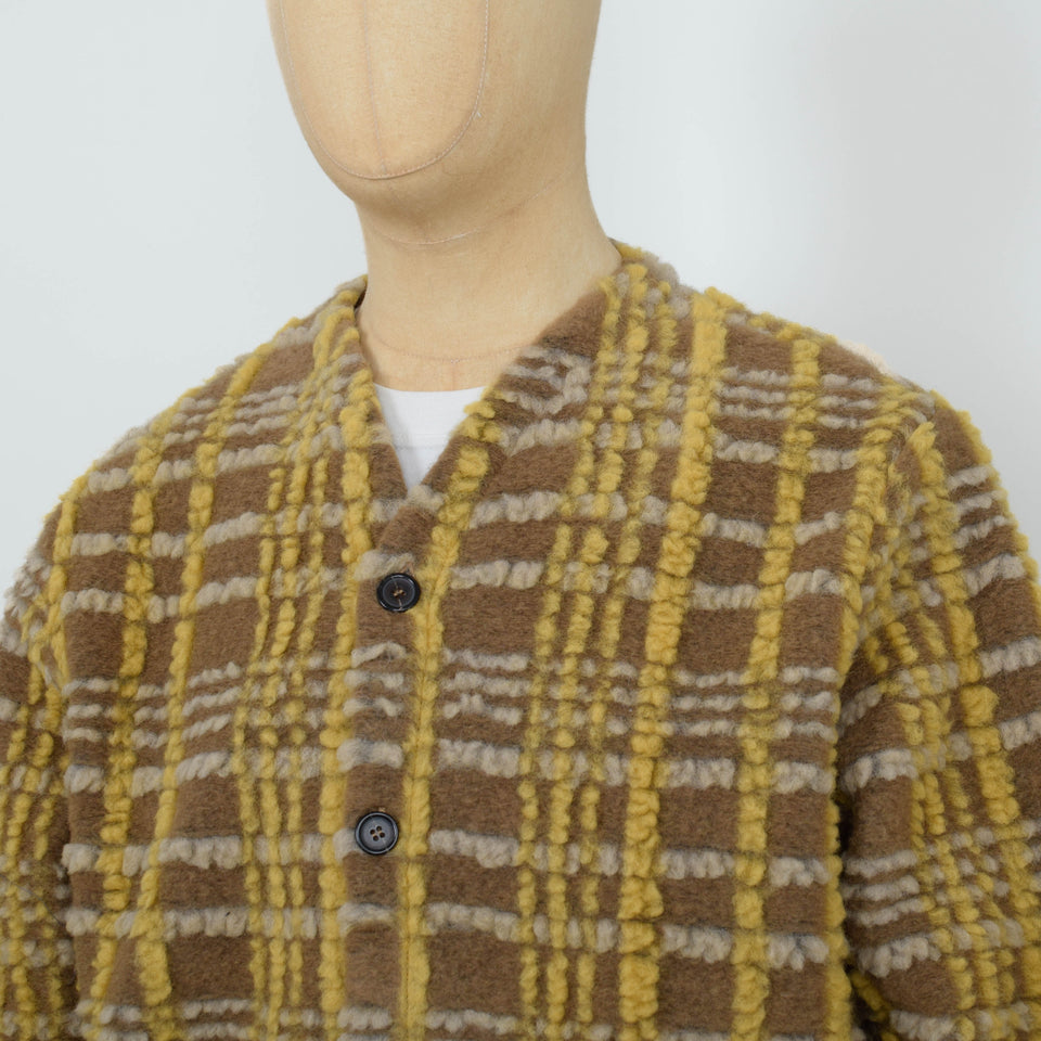 Universal Works Cardigan Duomo Fleece - Brown