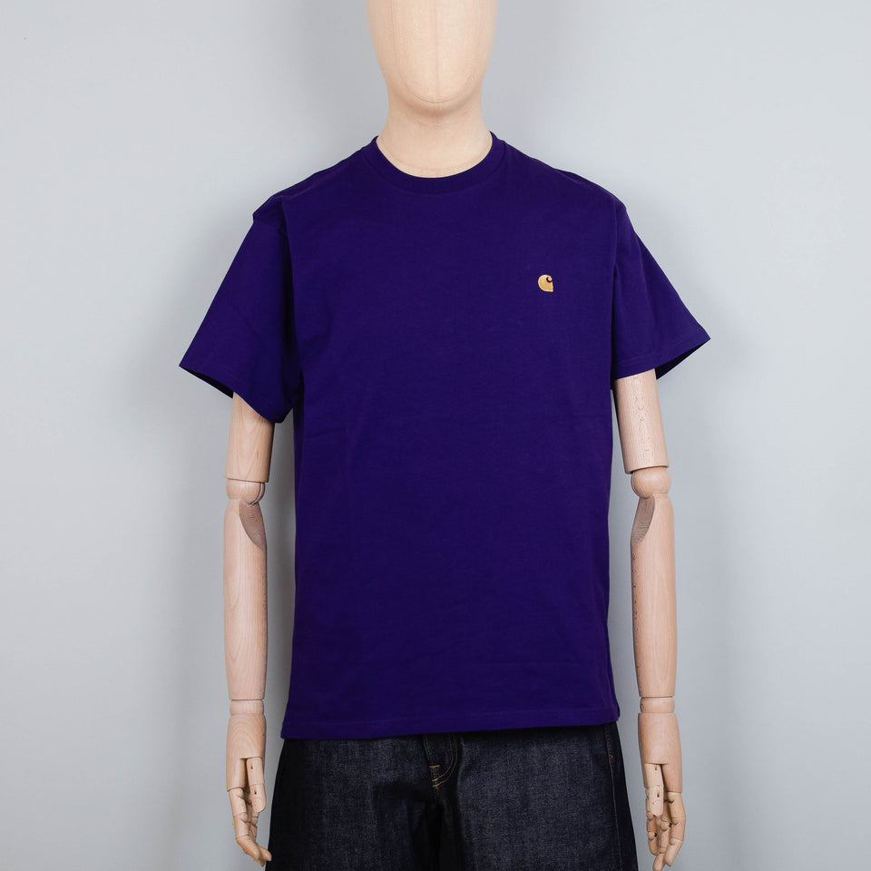 Carhartt WIP Chase T-Shirt S/S - Tyrian / Gold