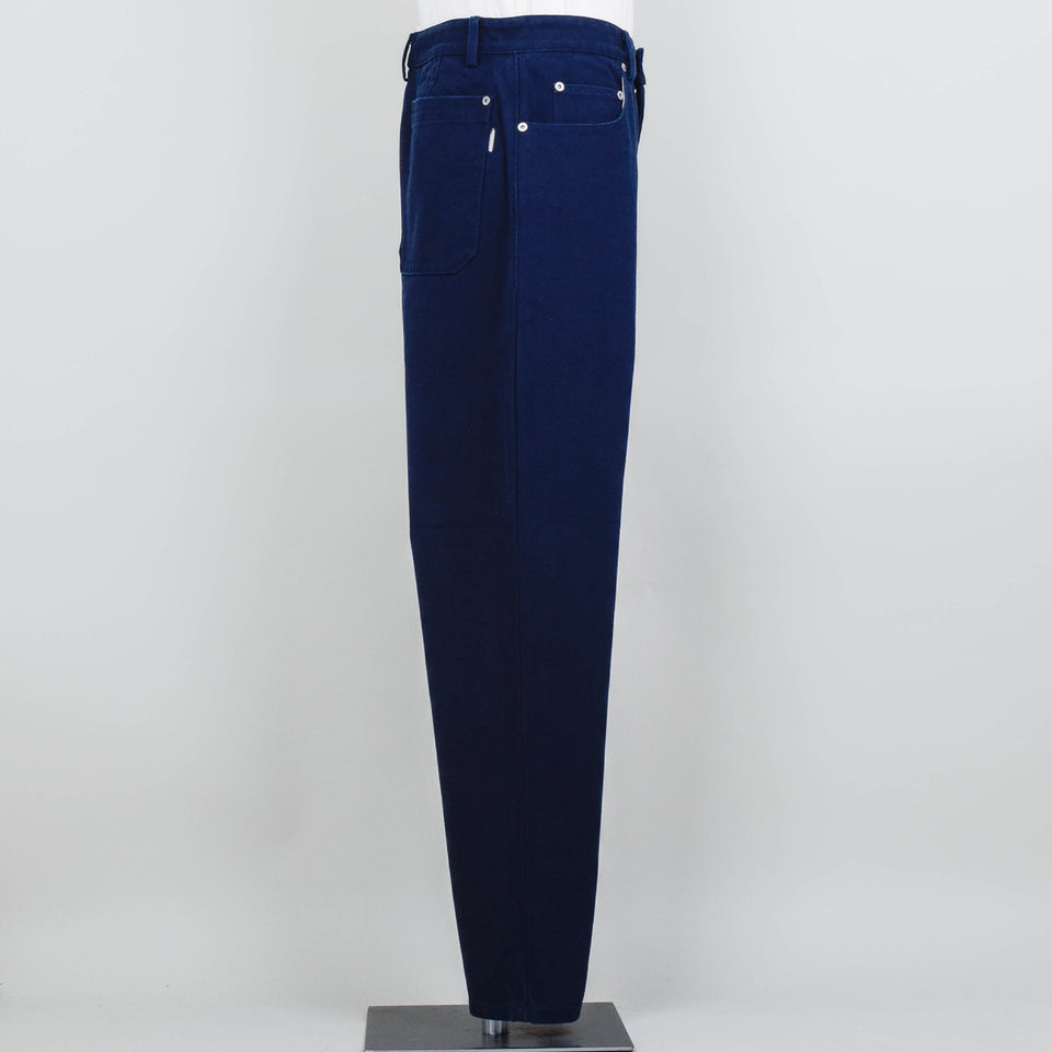 Folk Barrel Leg Pant - Mid Navy Canvas