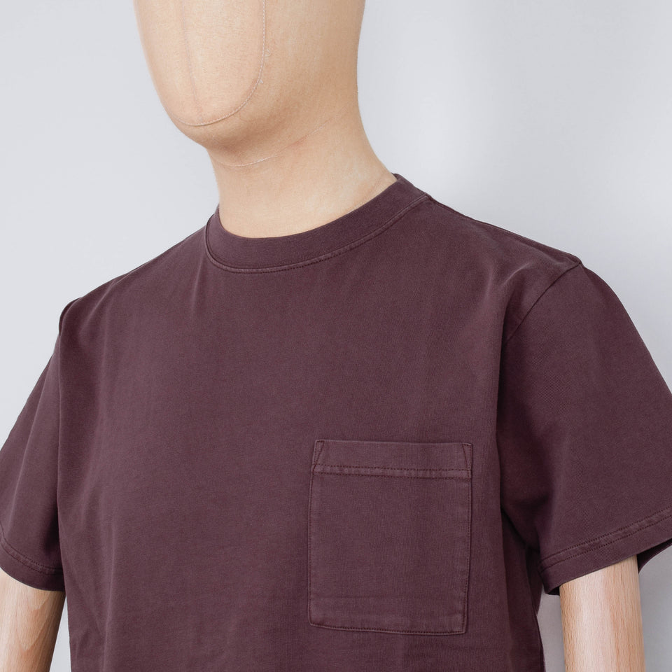 Snow Peak Garment Dyed T-Shirt - Burgundy