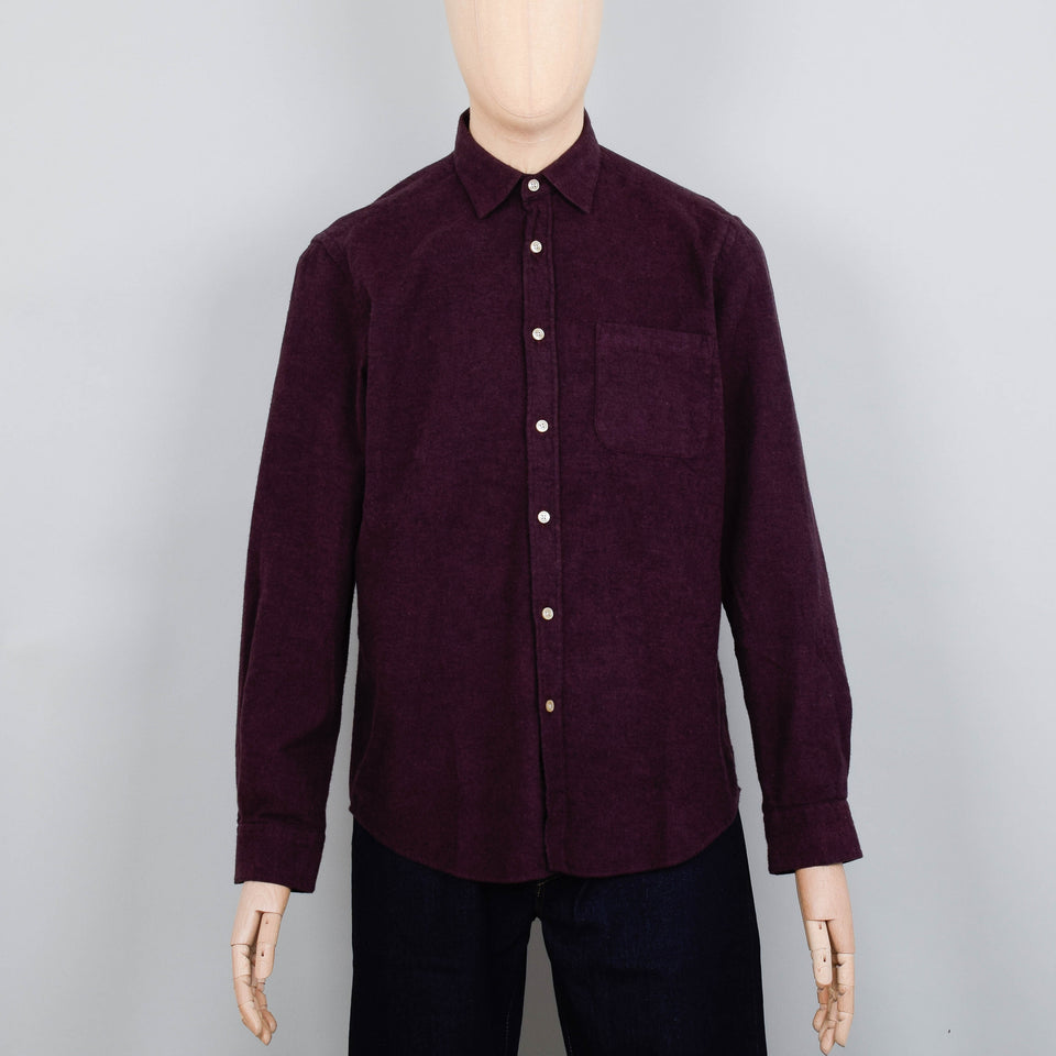 Portuguese Flannel Teca Shirt - Bordeaux