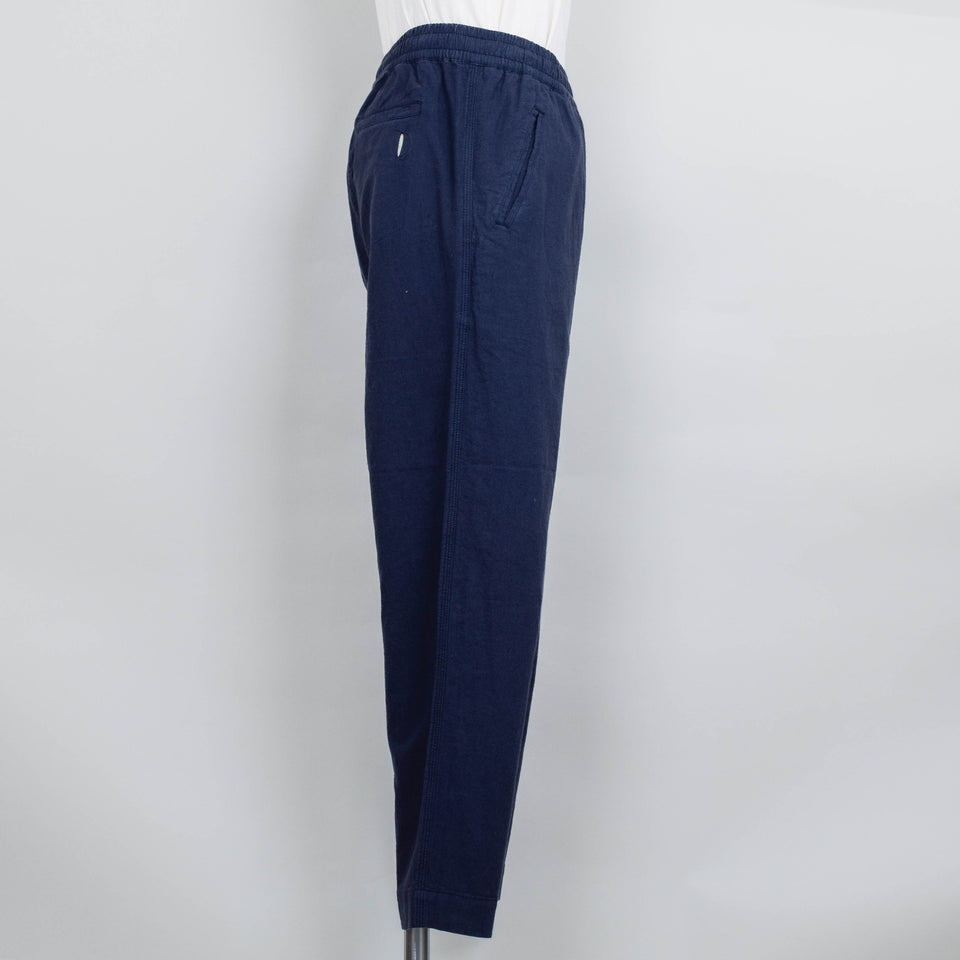 Folk Drawcord Assembly Pant - Soft Navy Linen