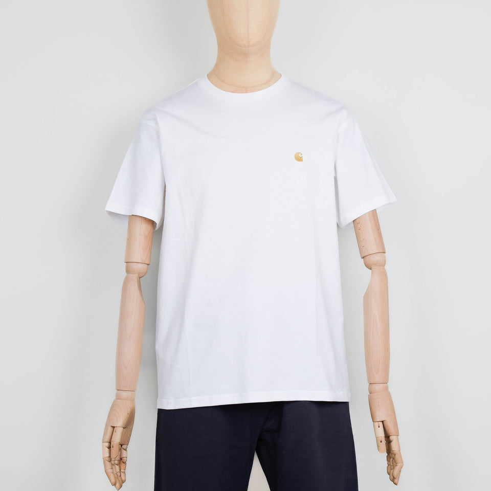 Carhartt WIP S/S Chase T-Shirt - White / Gold