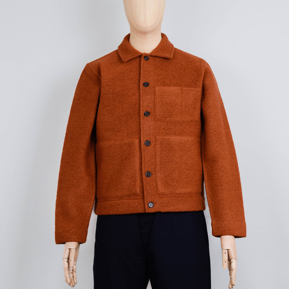 Universal Works Uniform Jacket Wool Fleece - Rust