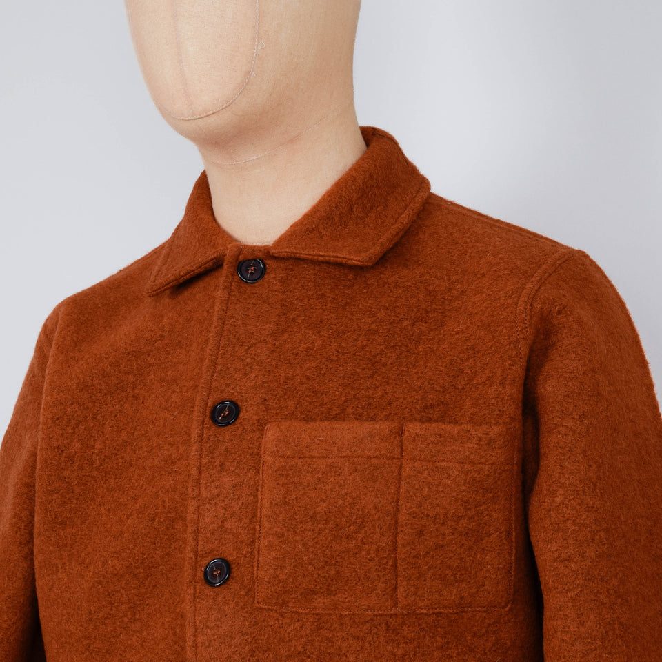 Universal Works Uniform Jacket Wool Fleece - Rust