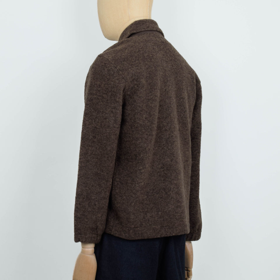 Universal Works Rams Jacket Wool Fleece - Brown Marl