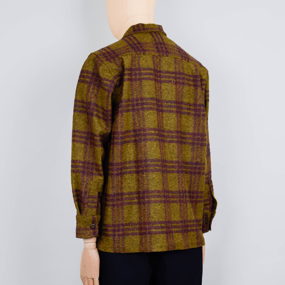 Universal Works Fatigue Shirt Dam Check - Gold
