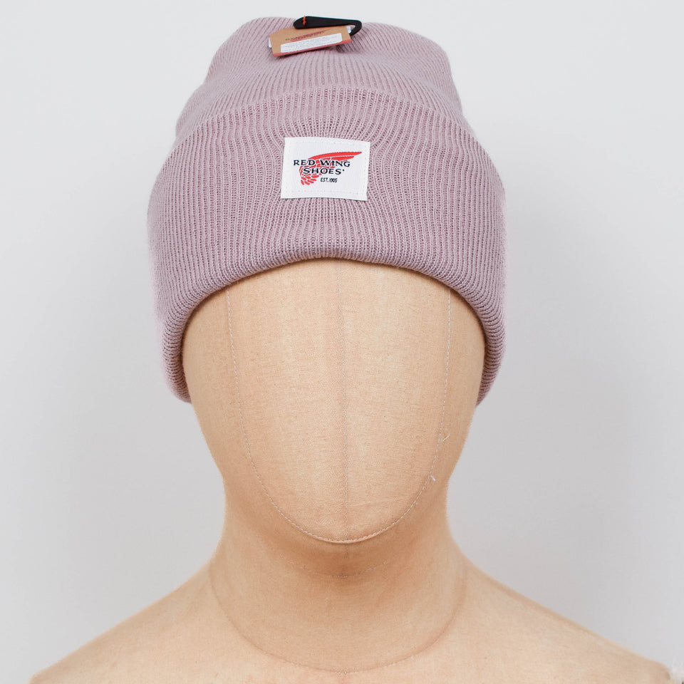 Red Wing Logo Knit Beanie - Pale Rose