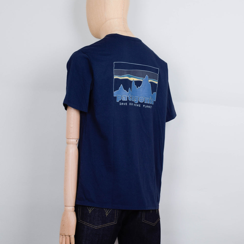 Patagonia '73 Skyline Organic T-Shirt - Navy