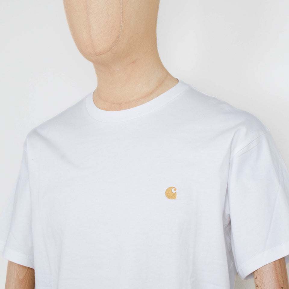 Carhartt WIP S/S Chase T-Shirt - White / Gold