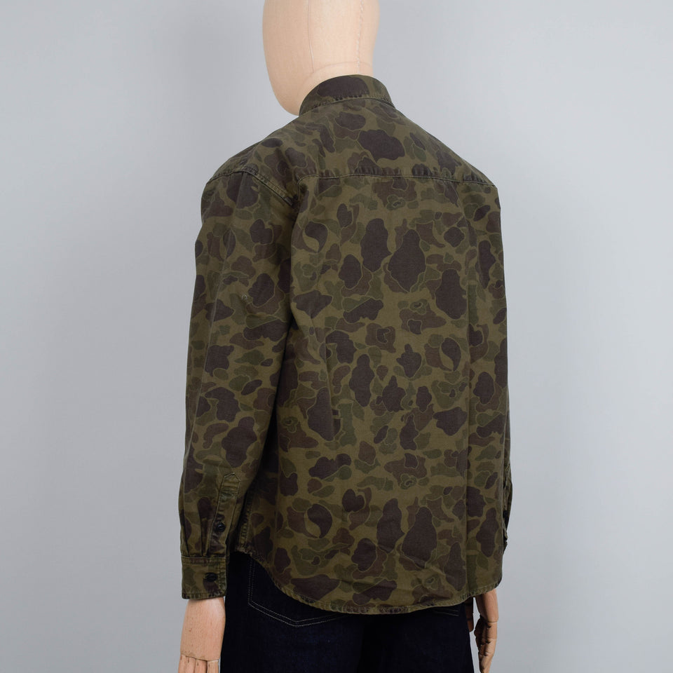 Carhartt WIP L/S Duck Shirt Camo Duck - Green / Office Green