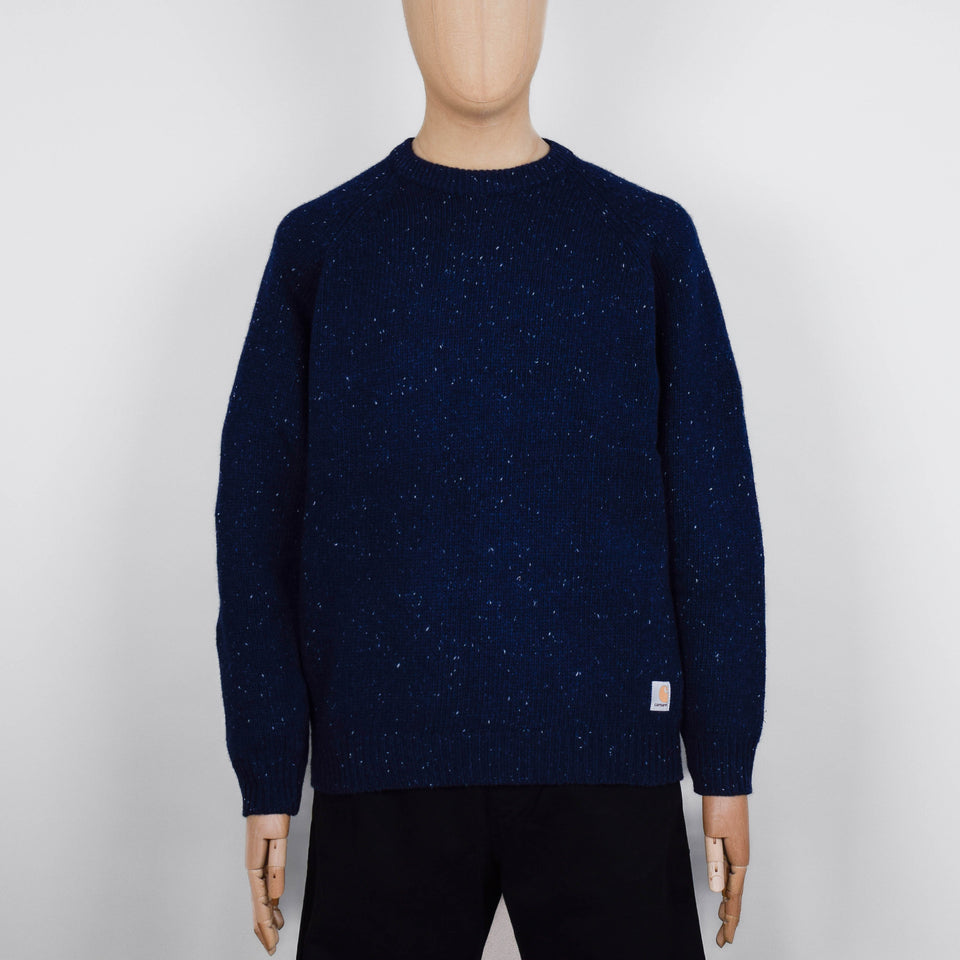 Carhartt WIP Anglistic Sweater  - Speckled Jupiter