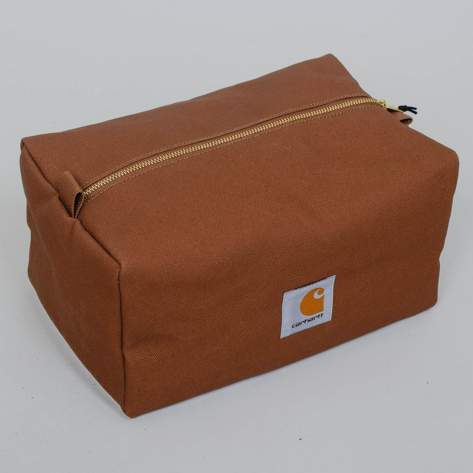 Carhartt WIP Canvas Washbag - Hamilton Brown