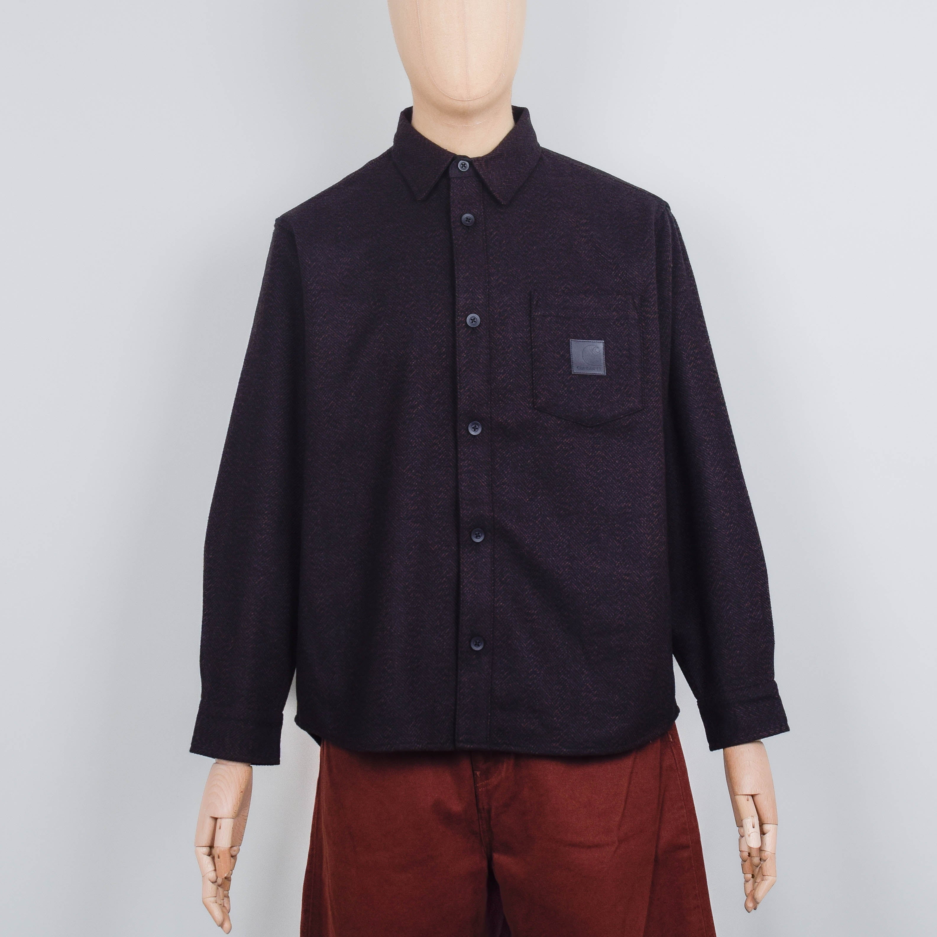 トップス carhartt wip l/s truman shirt Carhartt WIP L/S Truman Shirt - Chocolate / Black – Liquor Store