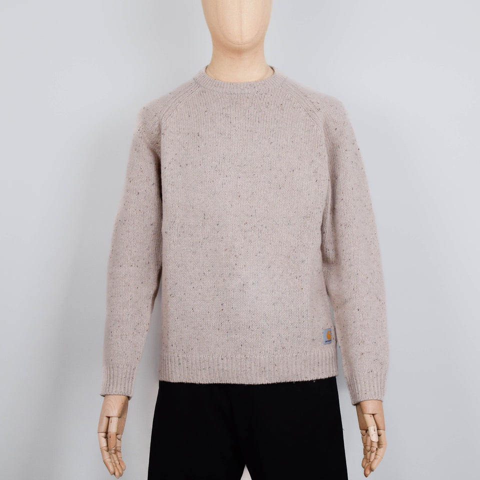 Carhartt WIP Anglistic Sweater  - Speckled Fleur de Sel