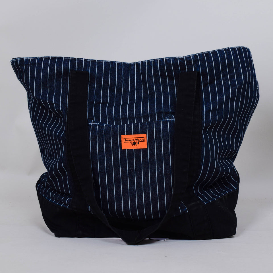 Service Works Pinstripe Denim Tote - Indigo