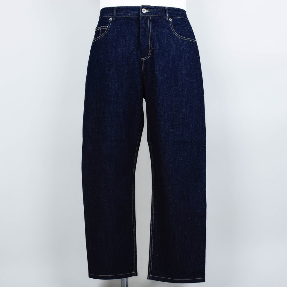 Folk Barrel Leg Pant - Dark Indigo