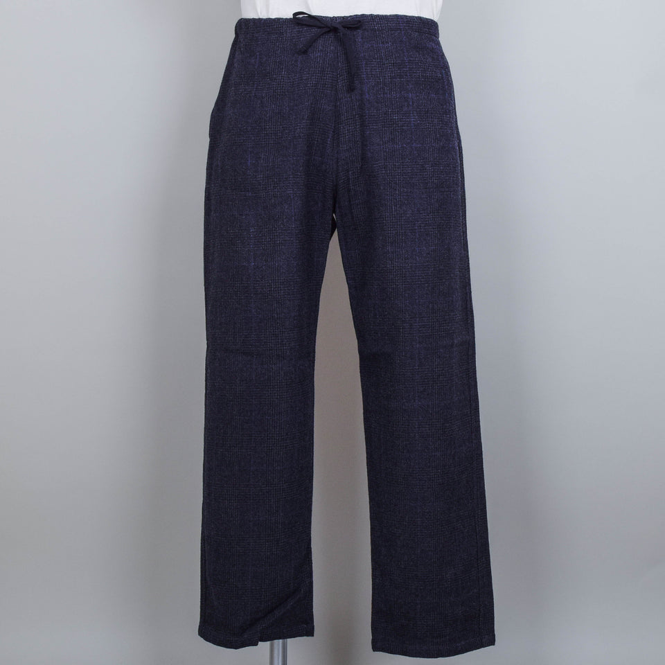 Danton Wool Easy Pants - Black x Charcoal Glen Check