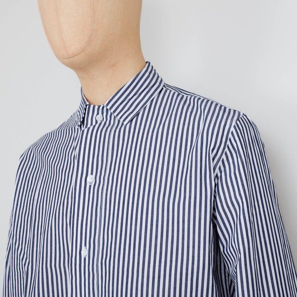 Service Works Poplin Stripe Waiter Shirt - Royal