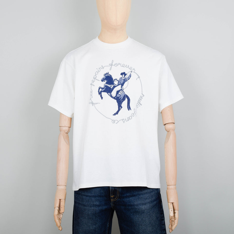Nudie Jeans Koffe Free Repairs T-Shirt - Off White