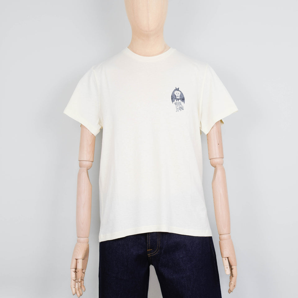 Nudie Jeans Roy The Bat T-Shirt - Ecru