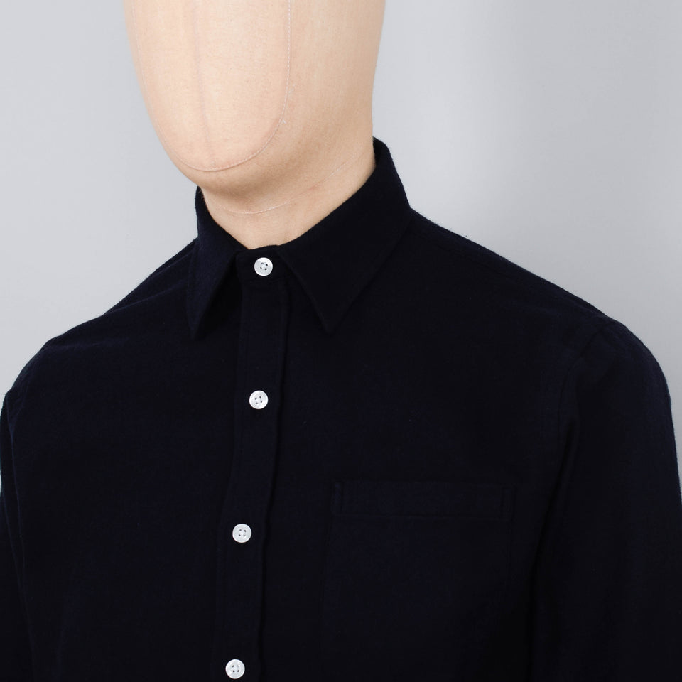 Colorful Standard Organic Flannel Shirt - Deep Black