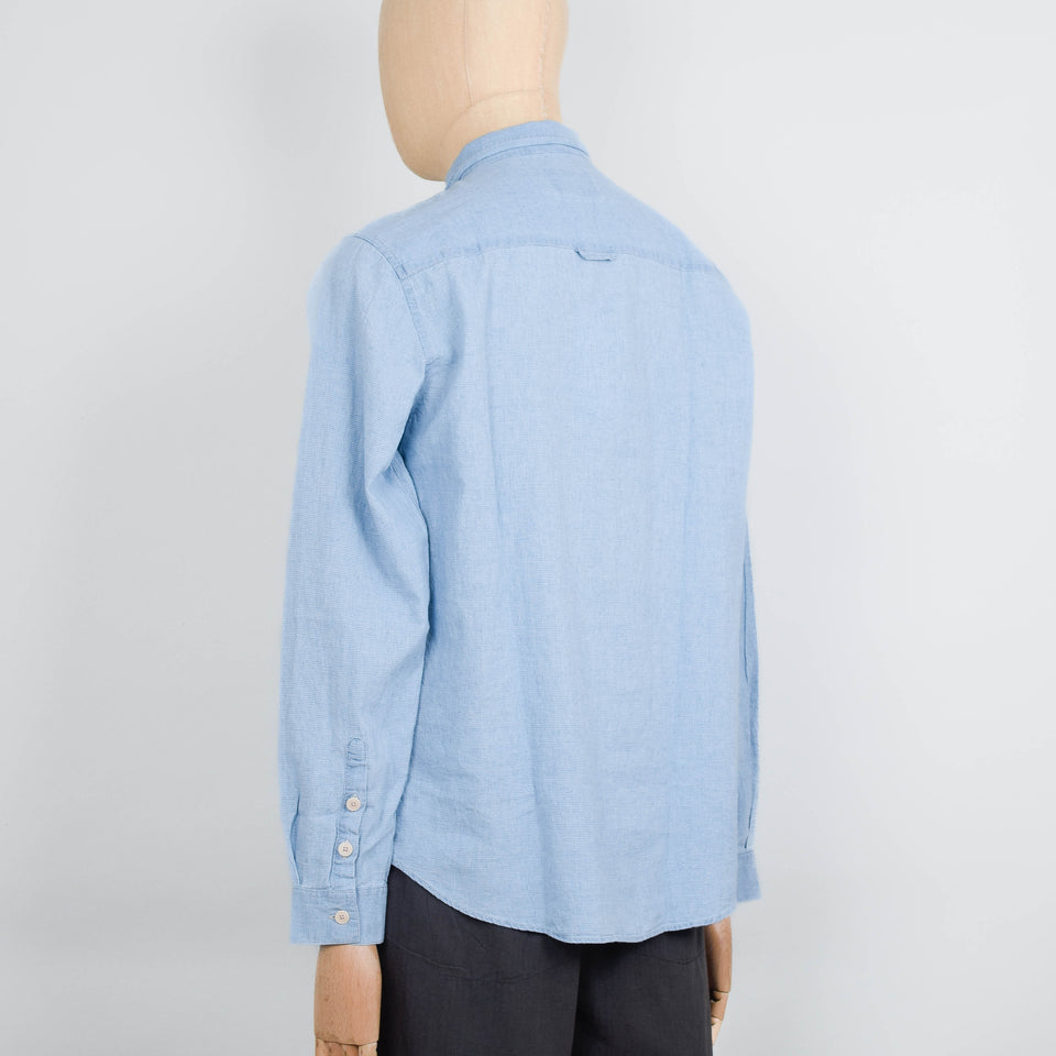 Folk Relaxed Fit Shirt - Indigo Microcheck