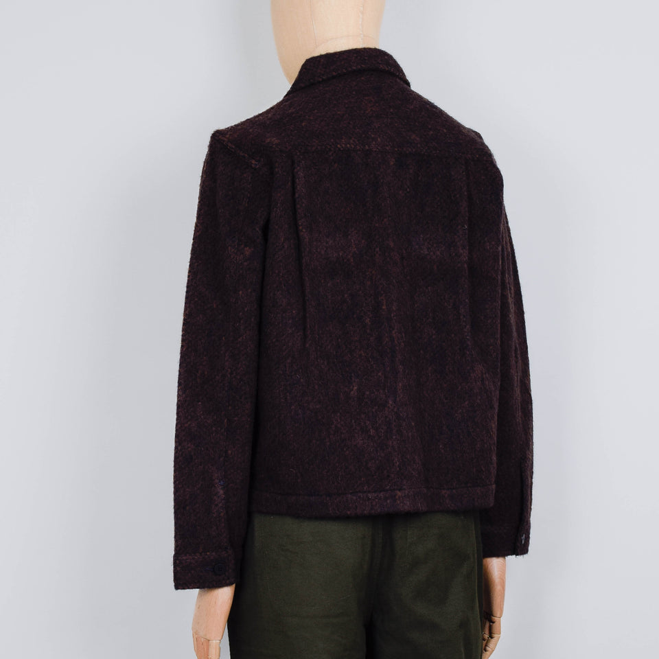 Folk Zaki Jacket - Navy Espresso Brushed wool