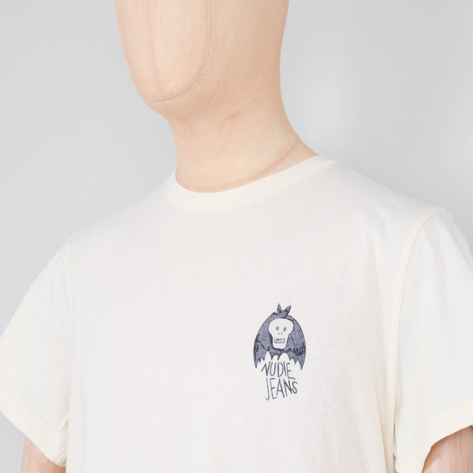 Nudie Jeans Roy The Bat T-Shirt - Ecru