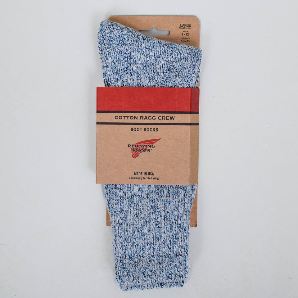 Red Wing Cotton Ragg Sock - Carolina Blue