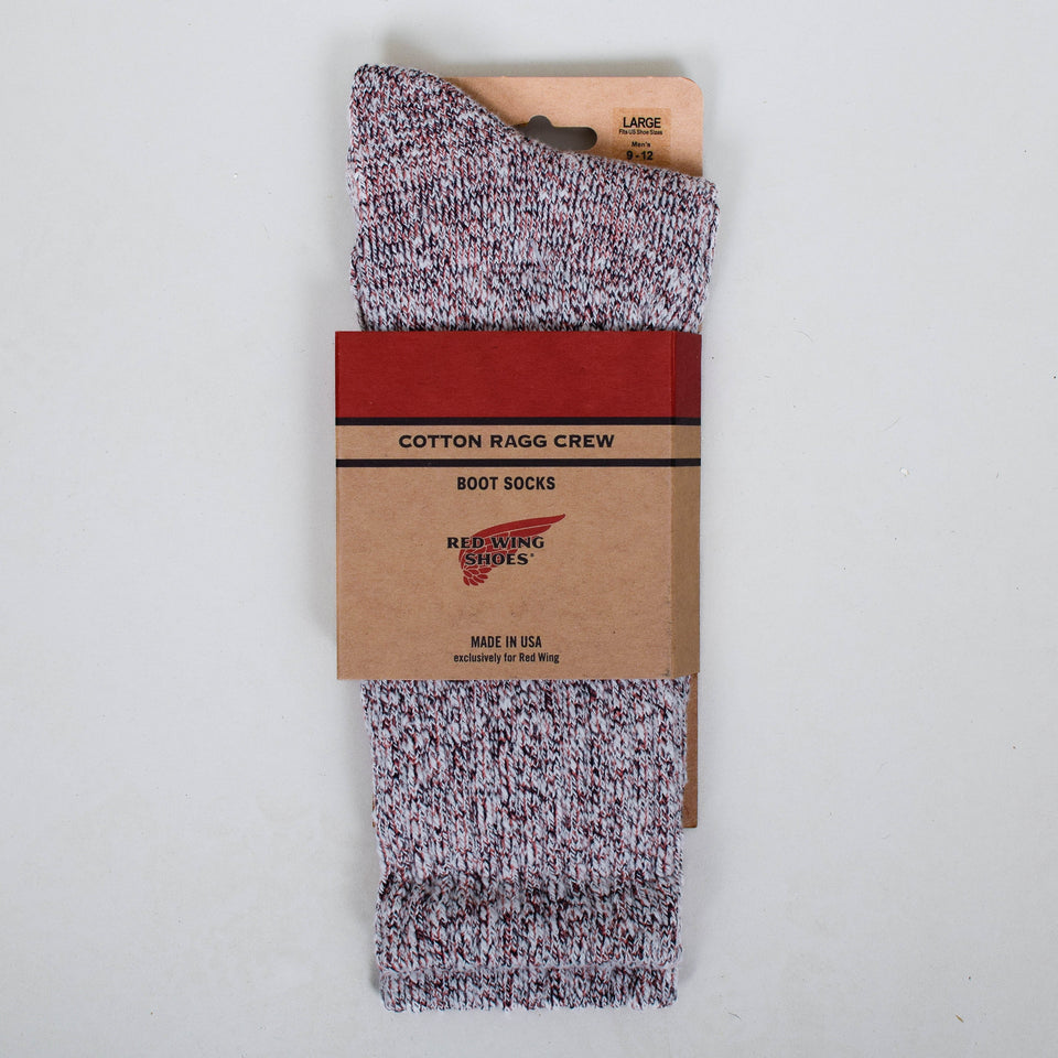 Red Wing Cotton Ragg Sock - Hot Burgundy
