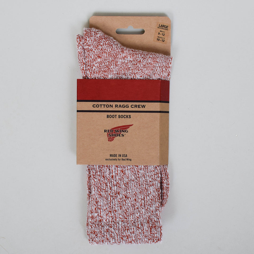 Red Wing Cotton Ragg Sock - Rust / White