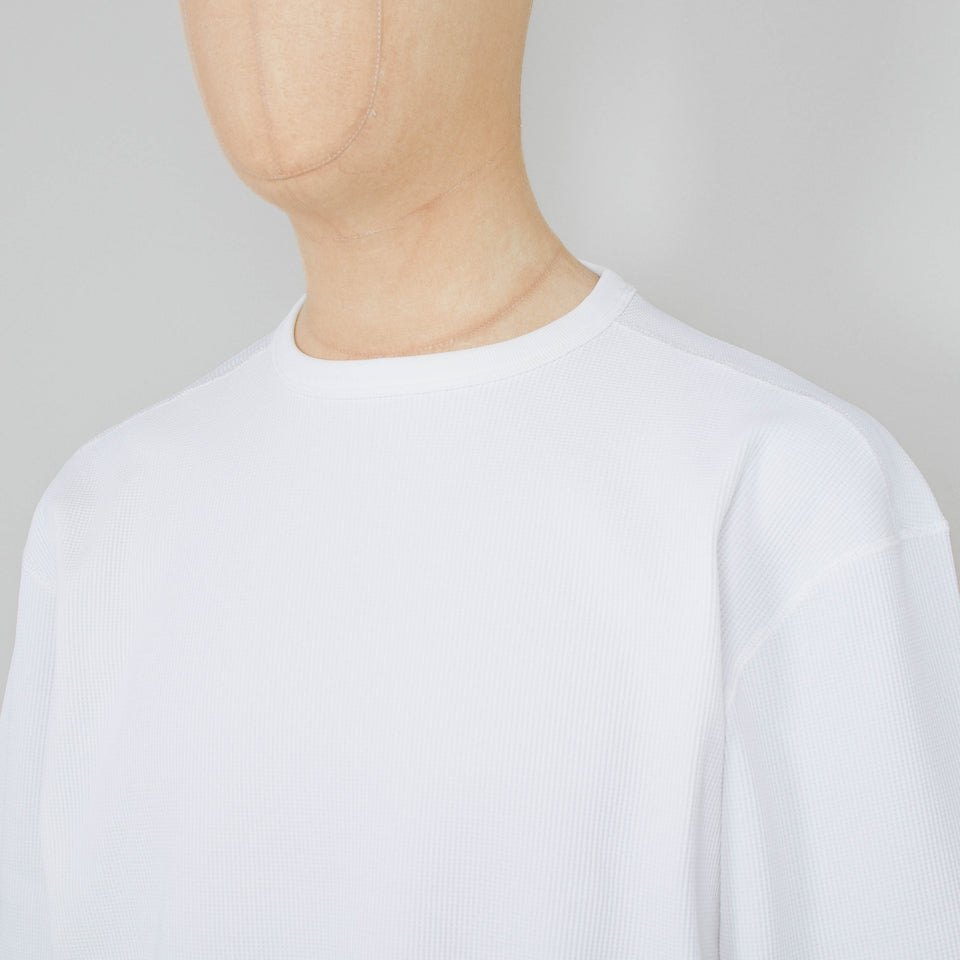 Snow Peak Dry Waffle Long Sleeve T-Shirt - Off White