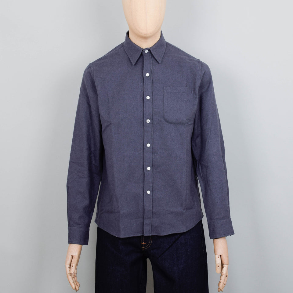 Colorful Standard Organic Flannel Shirt - Lava Grey