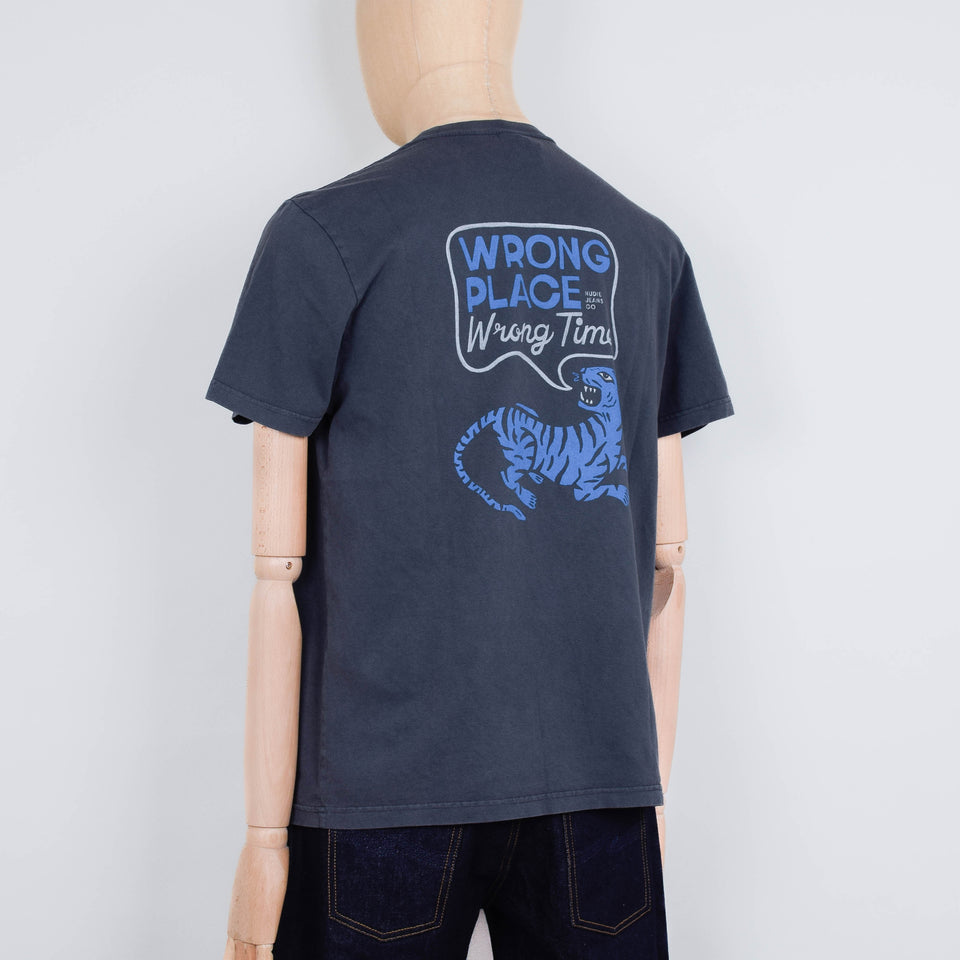 Nudie Jeans Roy Wrong Place T-Shirt - Antracite