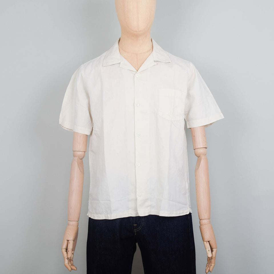 Colorful Standard Linen Short Sleeve Shirt - Ivory White