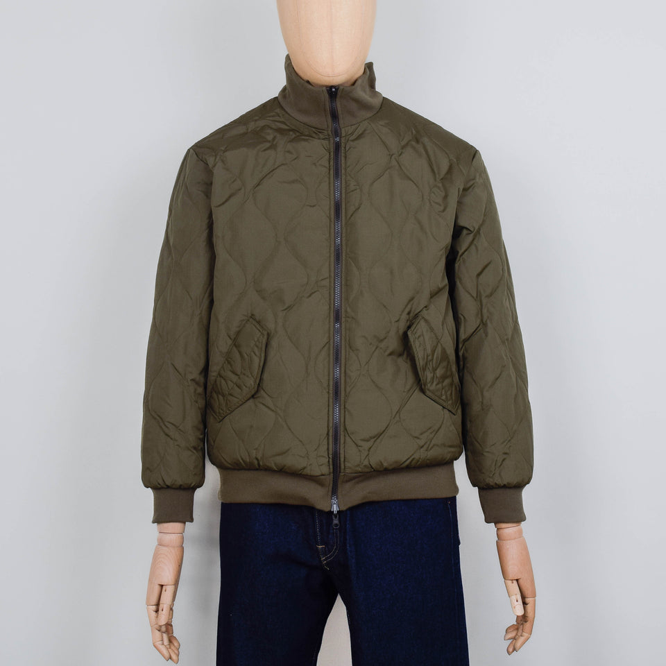 Taion Military Reversible "Hi Neck" Down Jacket - Dark Olive x Cream