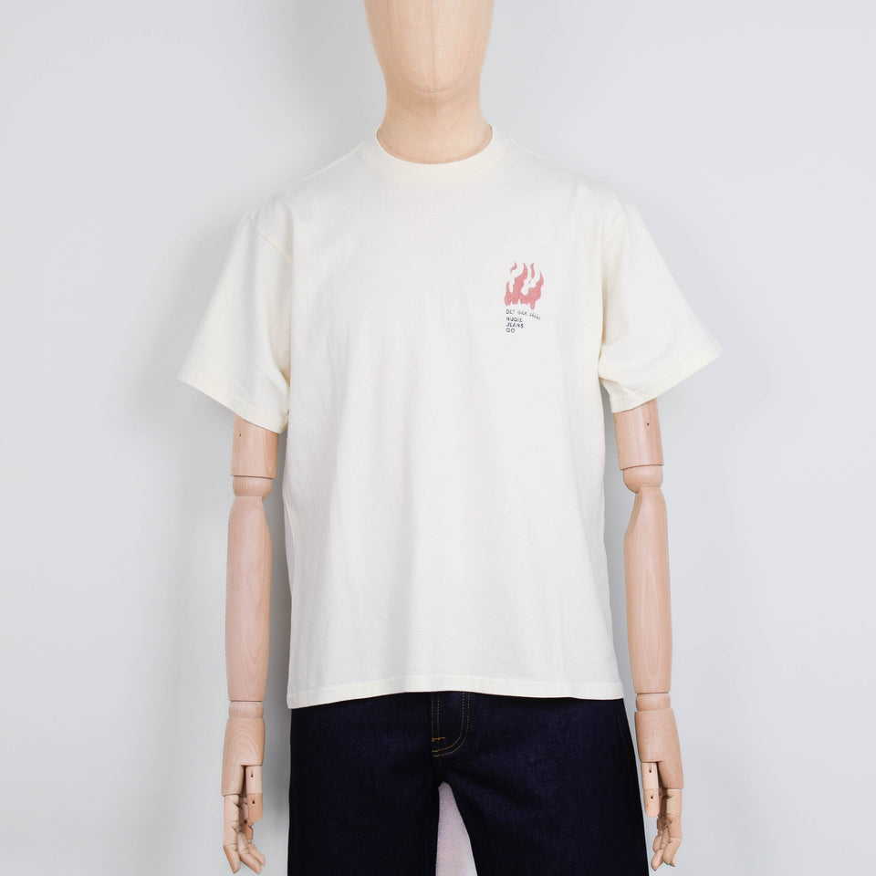 Nudie Jeans Koffe Fails T-Shirt - Ecru