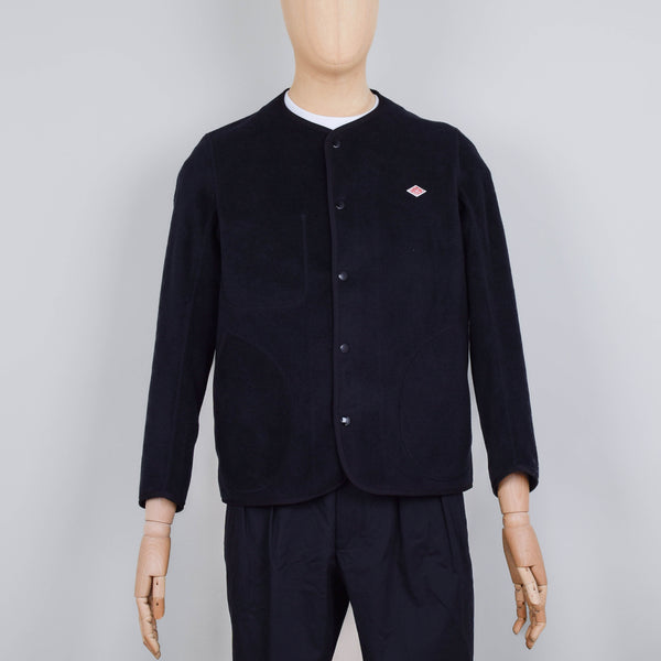 Danton Fleece Collarless Jacket - Black – Liquor Store