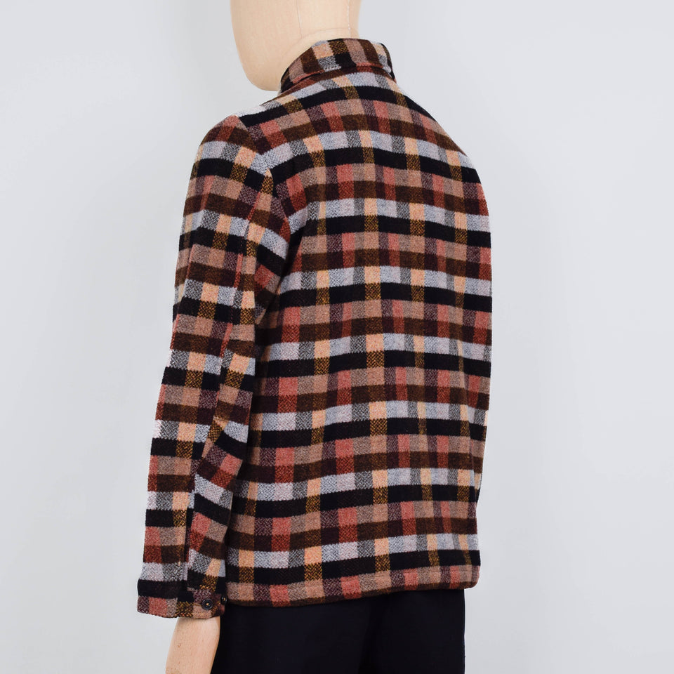 Universal Works Wayfarer Jacket Merino Checkerboard - Brown