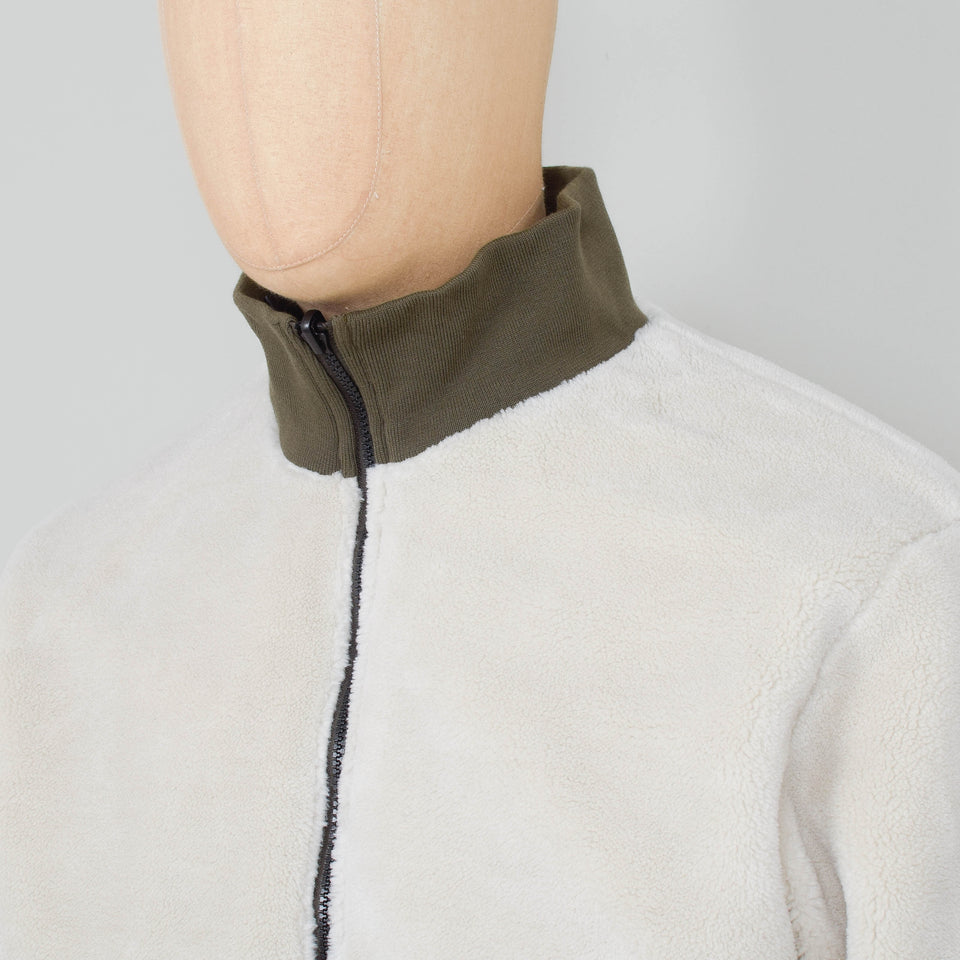 Taion Military Reversible "Hi Neck" Down Jacket - Dark Olive x Cream